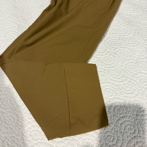 Tan Ankle Cropped Pants with Tapered Leg - Picture 12 of 13